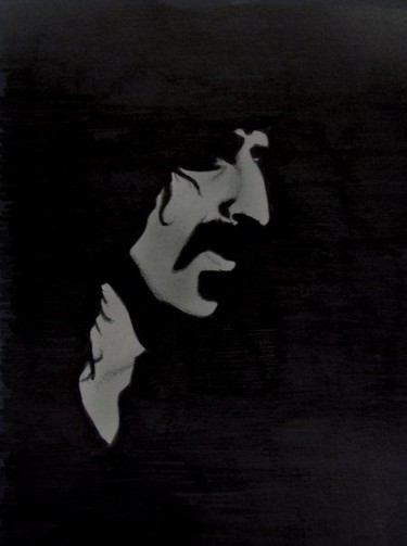 Schilderij getiteld "Frank Zappa" door Paul Berkholst, Origineel Kunstwerk