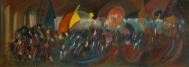 Peinture intitulée "Concerto devant la…" par Paul Breugelmans, Œuvre d'art originale