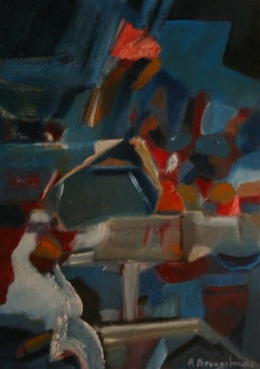 Painting titled "Podium de jazz" by Paul Breugelmans, Original Artwork