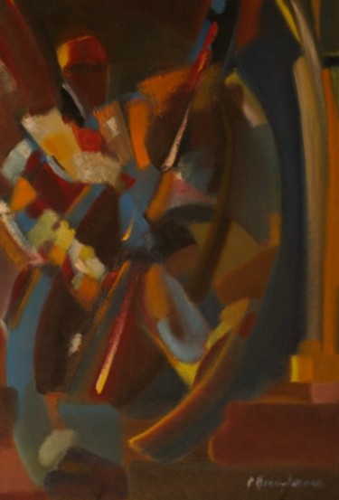 Peinture intitulée "Contrebassiste" par Paul Breugelmans, Œuvre d'art originale