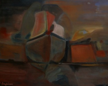 Painting titled "Cargo Indien" by Paul Breugelmans, Original Artwork