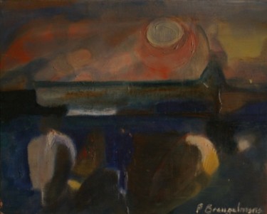 Pittura intitolato "Crépuscule" da Paul Breugelmans, Opera d'arte originale