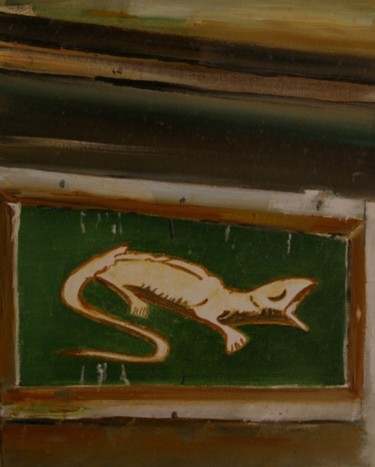 Painting titled "Lézard gourmand" by Paul Breugelmans, Original Artwork