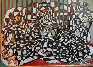 Malerei mit dem Titel "tea time" von Paulcards, Original-Kunstwerk, Acryl