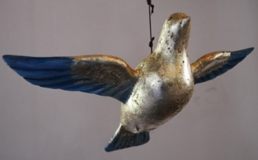 Skulptur mit dem Titel "Colombe" von Paul Crochat, Original-Kunstwerk, Holz