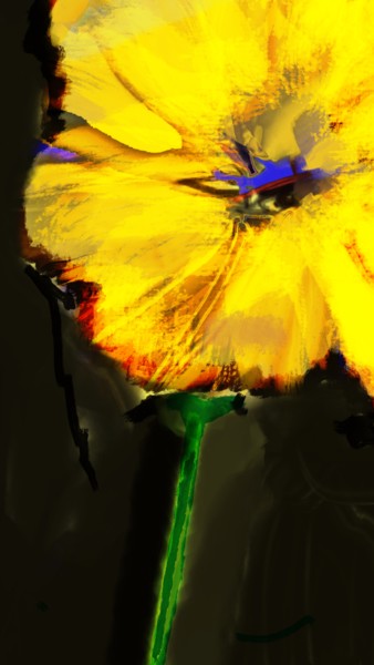 Digitale Kunst getiteld "fleur" door Paul Destaercke, Origineel Kunstwerk, Digitaal Schilderwerk
