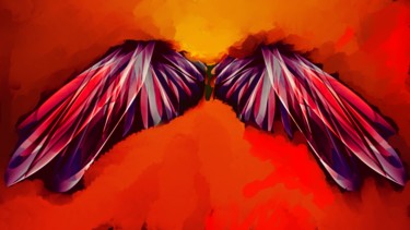 Digital Arts titled "fallen Angel" by Paul Destaercke, Original Artwork, Digital Painting