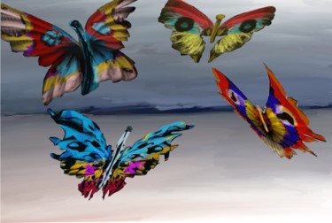 Digital Arts titled "papillon" by Paul Destaercke, Original Artwork, Digital Painting