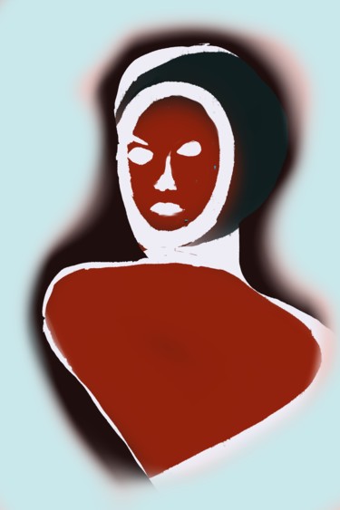 Digitale Kunst getiteld "hearts woman" door Paul Destaercke, Origineel Kunstwerk, Digitaal Schilderwerk