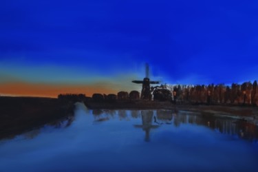 Digital Arts titled "sunset" by Paul Destaercke, Original Artwork, Digital Painting