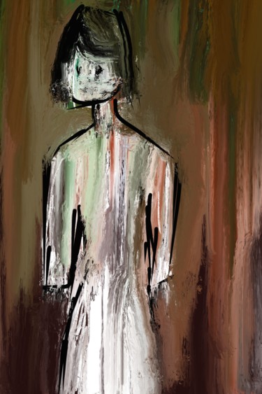 Digital Arts titled "attendre quelqu'un" by Paul Destaercke, Original Artwork, Digital Painting