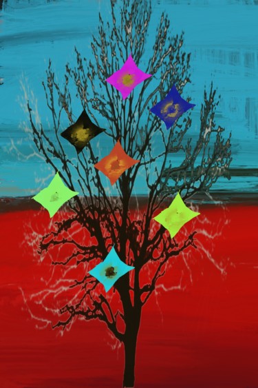 Digital Arts titled "tree of hope" by Paul Destaercke, Original Artwork, Digital Painting