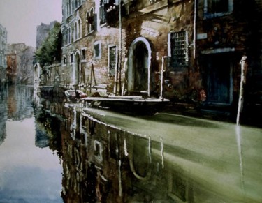 Painting titled "Rio dei Santi Apost…" by Paul Dmoch, Original Artwork, Watercolor