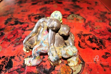 Sculpture intitulée "LUTADOR" par Paule-Andree Maraval, Œuvre d'art originale, Céramique