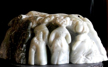 Скульптура под названием "gourgandines" - Paule-Andree Maraval, Подлинное произведение искусства, Камень