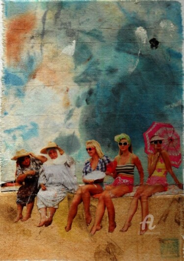 Collages titled "rencontre insolite…" by Paule-Andree Maraval, Original Artwork