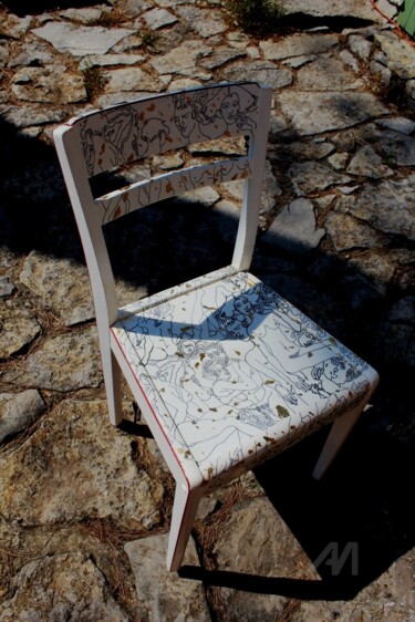 "CHAISE LIBERTINE" başlıklı Resim Paule-Andree Maraval tarafından, Orijinal sanat, Lake