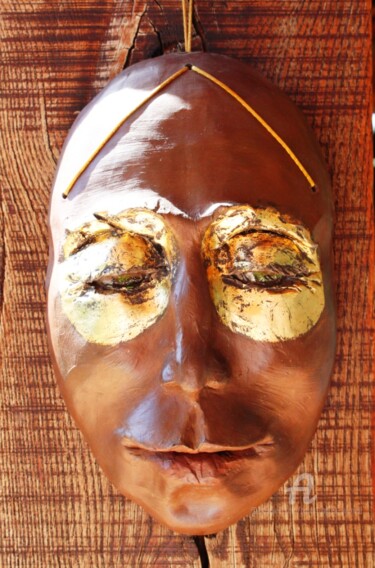 Sculpture titled "ETHNIQUE" by Paule-Andree Maraval, Original Artwork, Ceramics Mounted on Metal