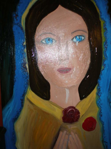 Pintura titulada "Rosa Mistica" por Paulette, Obra de arte original, Otro