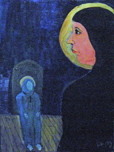 Painting titled "sisters" by Paul Freidin, Original Artwork, Oil