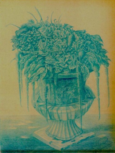 Tekening getiteld "Antieke vaas - Bloe…" door Paul Gosselin, Origineel Kunstwerk, Anders