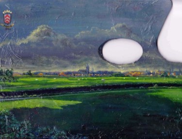 Schilderij getiteld "Menen panoramisch z…" door Paul Gosselin, Origineel Kunstwerk, Anders