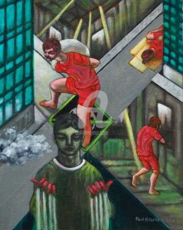 Peinture intitulée "Viro Stulto (Foolis…" par Paul Hilario, Œuvre d'art originale, Huile