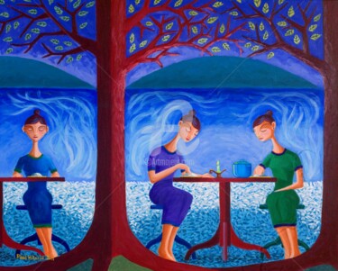 Pintura intitulada "Mga Kaluluwa at Kal…" por Paul Hilario, Obras de arte originais, Óleo