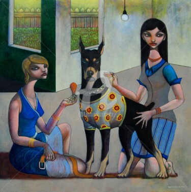 Peinture intitulée "Domesticated" par Paul Hilario, Œuvre d'art originale