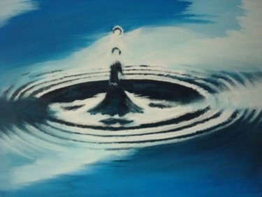 Painting titled "Water Drop ot Lady…" by Paul Horton, Original Artwork, Oil