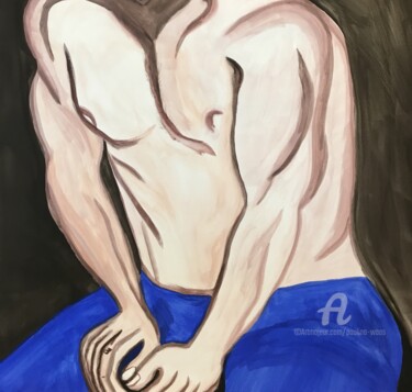 Painting titled "GYM BODY" by Paulina Waas, Original Artwork, Acrylic