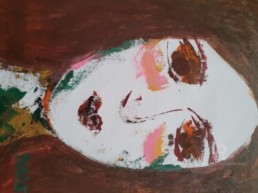 Peinture intitulée "Sad" par Paulina Waas, Œuvre d'art originale, Acrylique