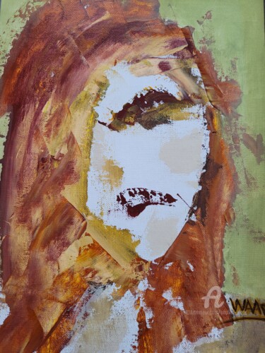 Painting titled "Fearful" by Paulina Waas, Original Artwork, Acrylic