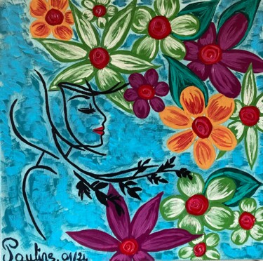 Картина под названием "Silhouette 6" - Pauline Chevallot, Подлинное произведение искусства, Акрил Установлен на Деревянная р…