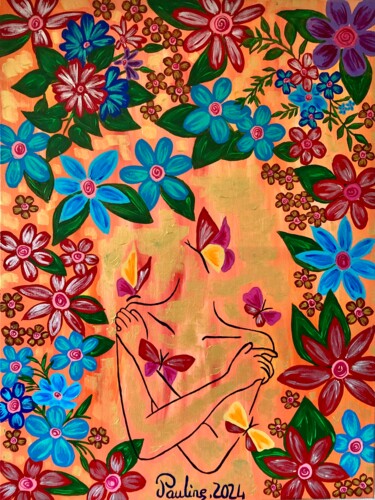 Картина под названием "Silhouette 8" - Pauline Chevallot, Подлинное произведение искусства, Акрил Установлен на Деревянная р…