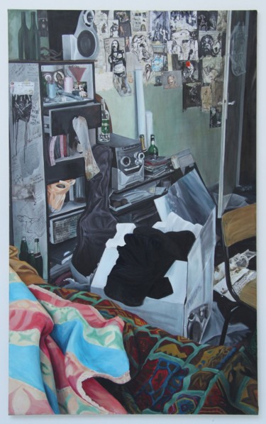 Peinture intitulée "chambre.jpg" par Pauline Riveaux, Œuvre d'art originale