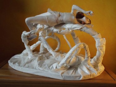 Sculpture intitulée "Cordage" par Pauline Balland, Œuvre d'art originale, Techniques mixtes