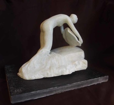 Sculpture intitulée "L'éveil" par Pauline Balland, Œuvre d'art originale, Pierre