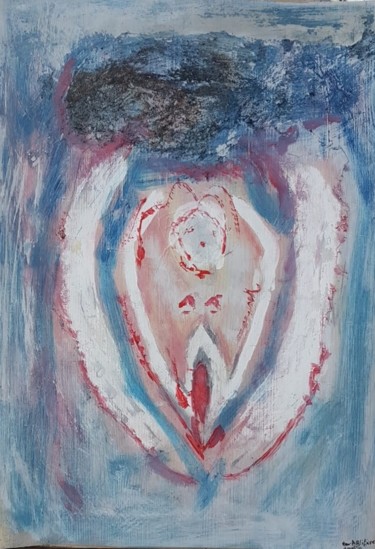 Peinture intitulée "Nid" par Pauline Georges Silice, Œuvre d'art originale, Aquarelle Monté sur Panneau de bois