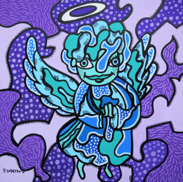 Painting titled "L angelot" by Polium, Original Artwork, Acrylic