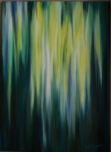 Painting titled "Luce tra gli alberi" by Paulinerò, Original Artwork, Oil