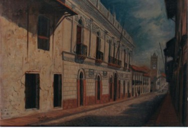 Pintura titulada "Calle Argentina" por Paulino Pinto Morales, Obra de arte original