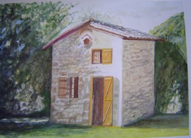 Peinture intitulée "La maison de mon ami" par Paul Lamouche, Œuvre d'art originale