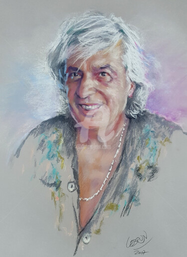 Peinture intitulée "Portrait de José" par Paul Lebrun, Œuvre d'art originale, Pastel