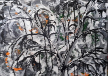 Painting titled "PINTURA PRETO BRANCO" by Paulo Gêneses, Original Artwork, Acrylic