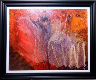 Pintura intitulada "Red storm" por Paulo Gonzalez, Obras de arte originais, Óleo