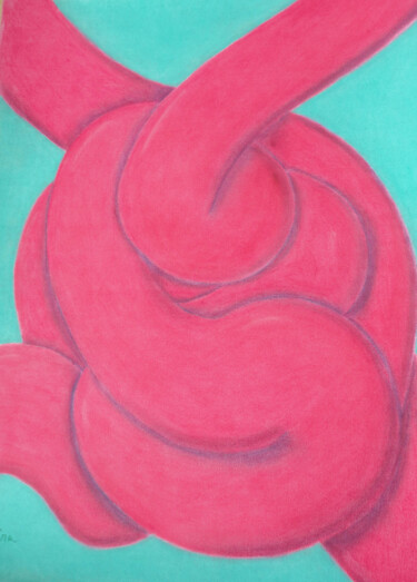 Tekening getiteld "Contorno 2" door Paulo H Vieira, Origineel Kunstwerk, Pastel