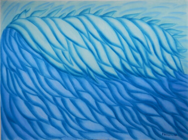 Desenho intitulada "Ondas 2 / Waves 2" por Paulo H Vieira, Obras de arte originais, Pastel