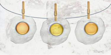 Digital Arts titled "Eggs" by Paulo Pinheiro, Original Artwork, Digital Painting