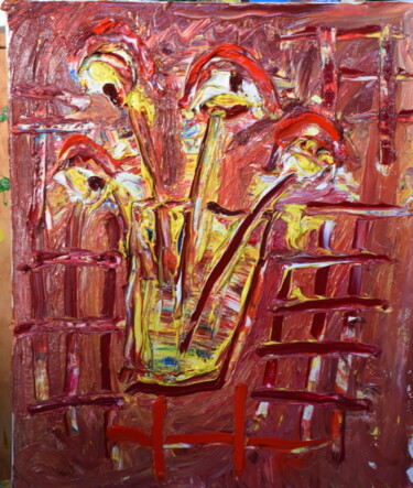 Painting titled "flores1" by Gritodetinta, Original Artwork, Oil